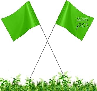 Green Marking Flags