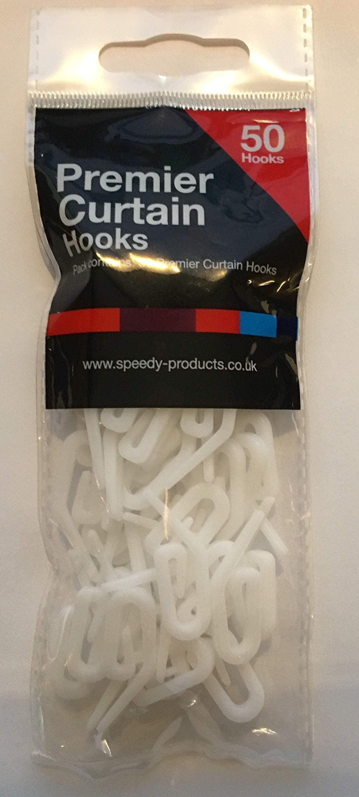Speedy Products Curtain Hooks Pk50 white