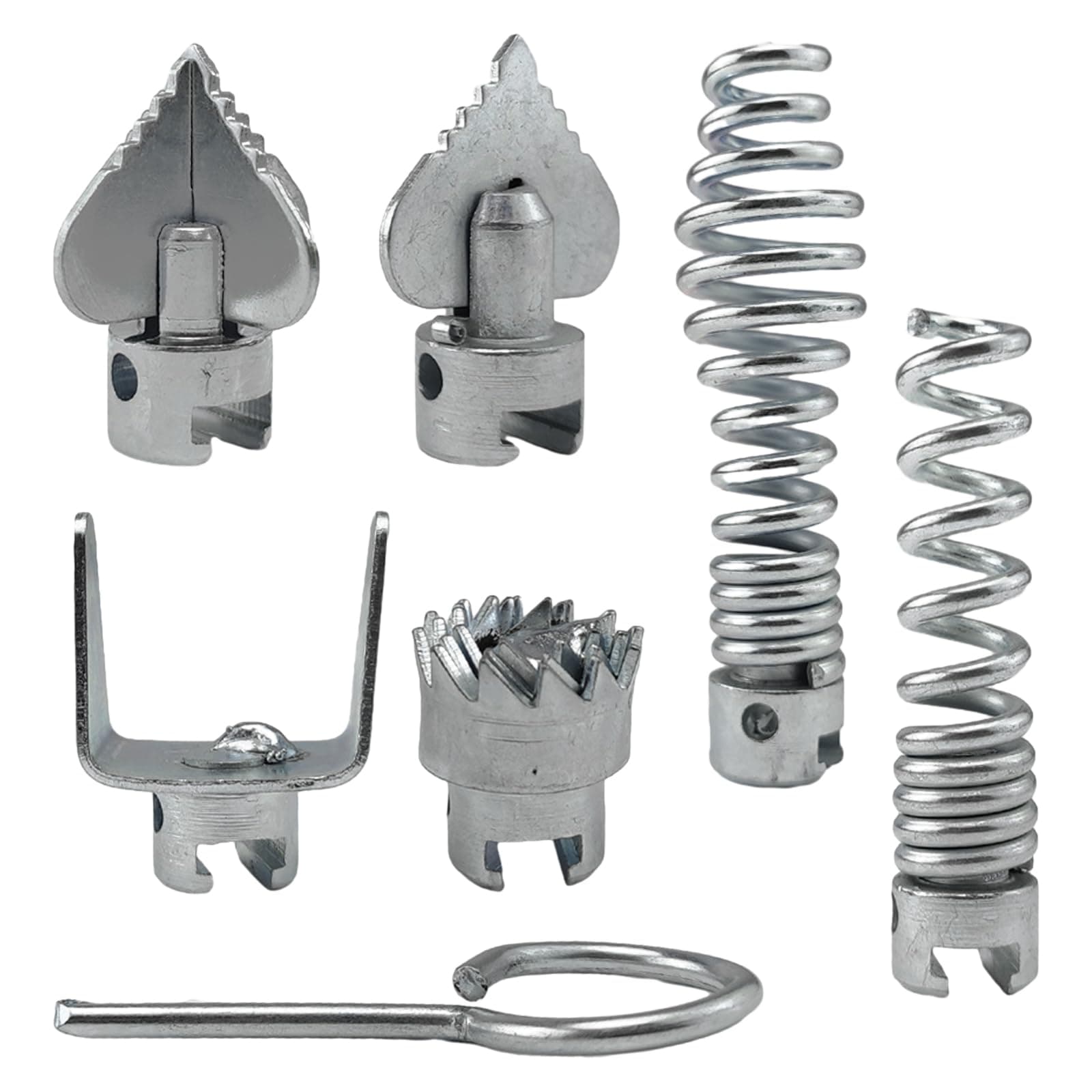 7Pcs Drain Cleaner Combination Cutter Head Set, 16mm Drain Dredging Combination Cutter Head for Ridgid k50 K400 Drain Snake Drain Cleaner