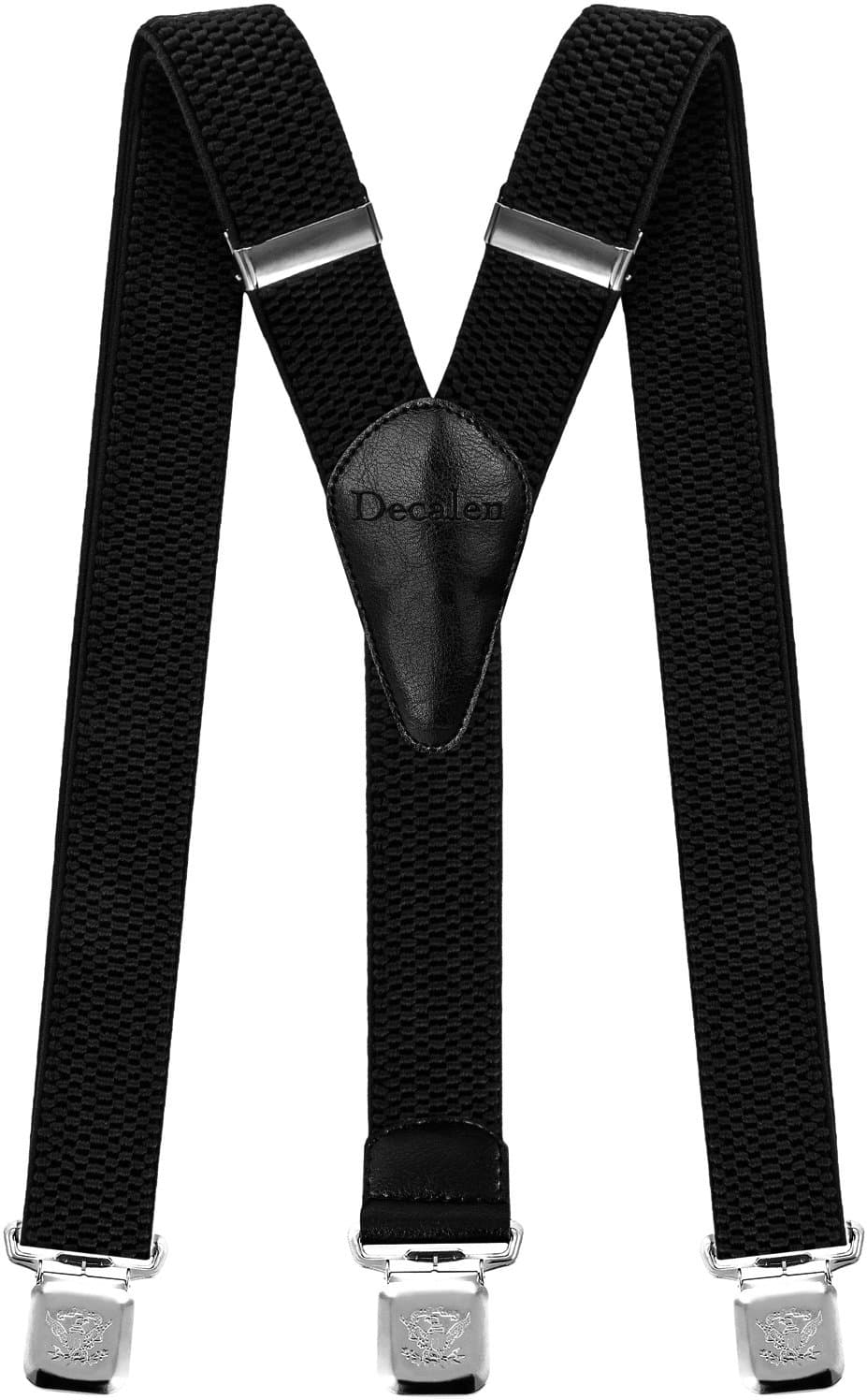 Mens Braces with Very Strong Metal Clips Wide 4 cm 1.5 inch Heavy Duty Suspenders One Size Fits All Men and Women Adjustable and Elastic Y Style