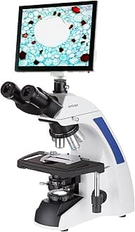 40X-1000X Plan Infinity Laboratory Trinocular Compound Microscope with LCD Touch Pad Screen