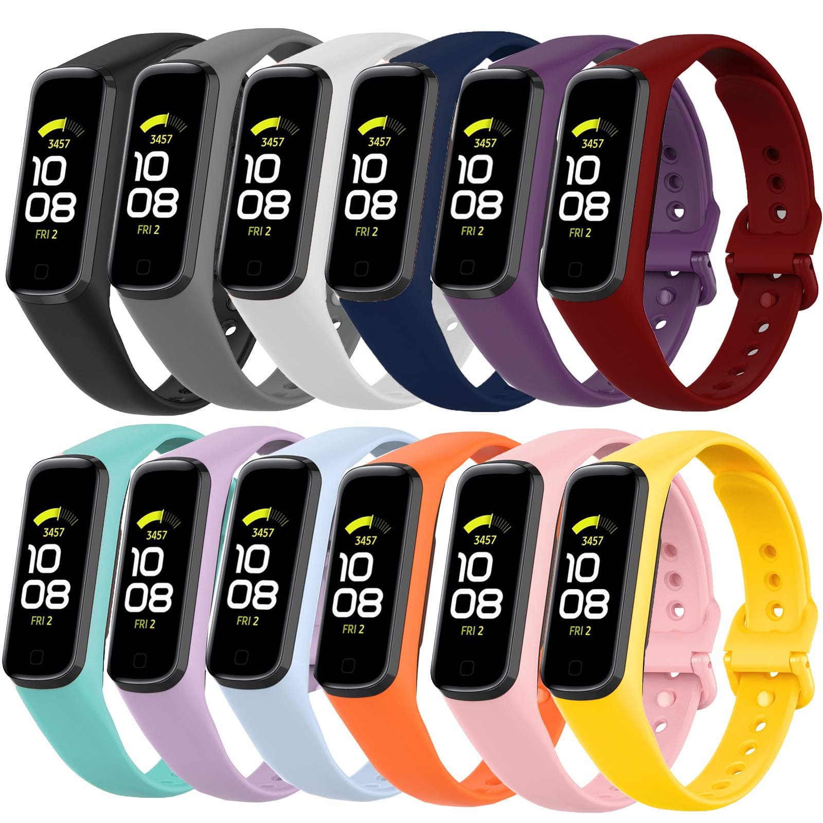 Compatible with Samsung Galaxy Fit 2 Band Replacement Silicone Strap Accessories
