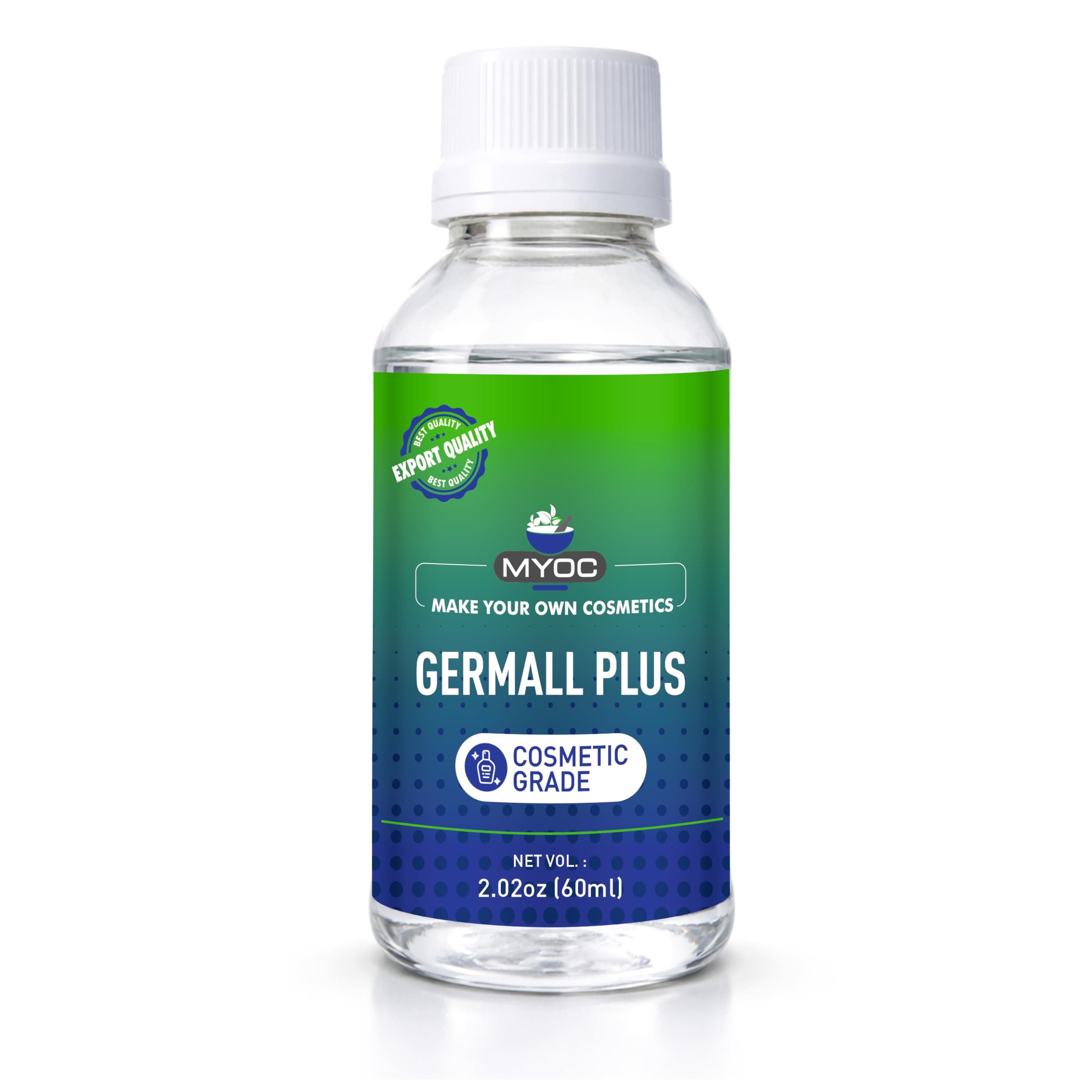 Germall Plus (60 ml / 2.02 fl oz) - Cosmetic Grade Broad-Spectrum Preservative for Lotions Serums Shampoos Conditioners & DIY Formulations