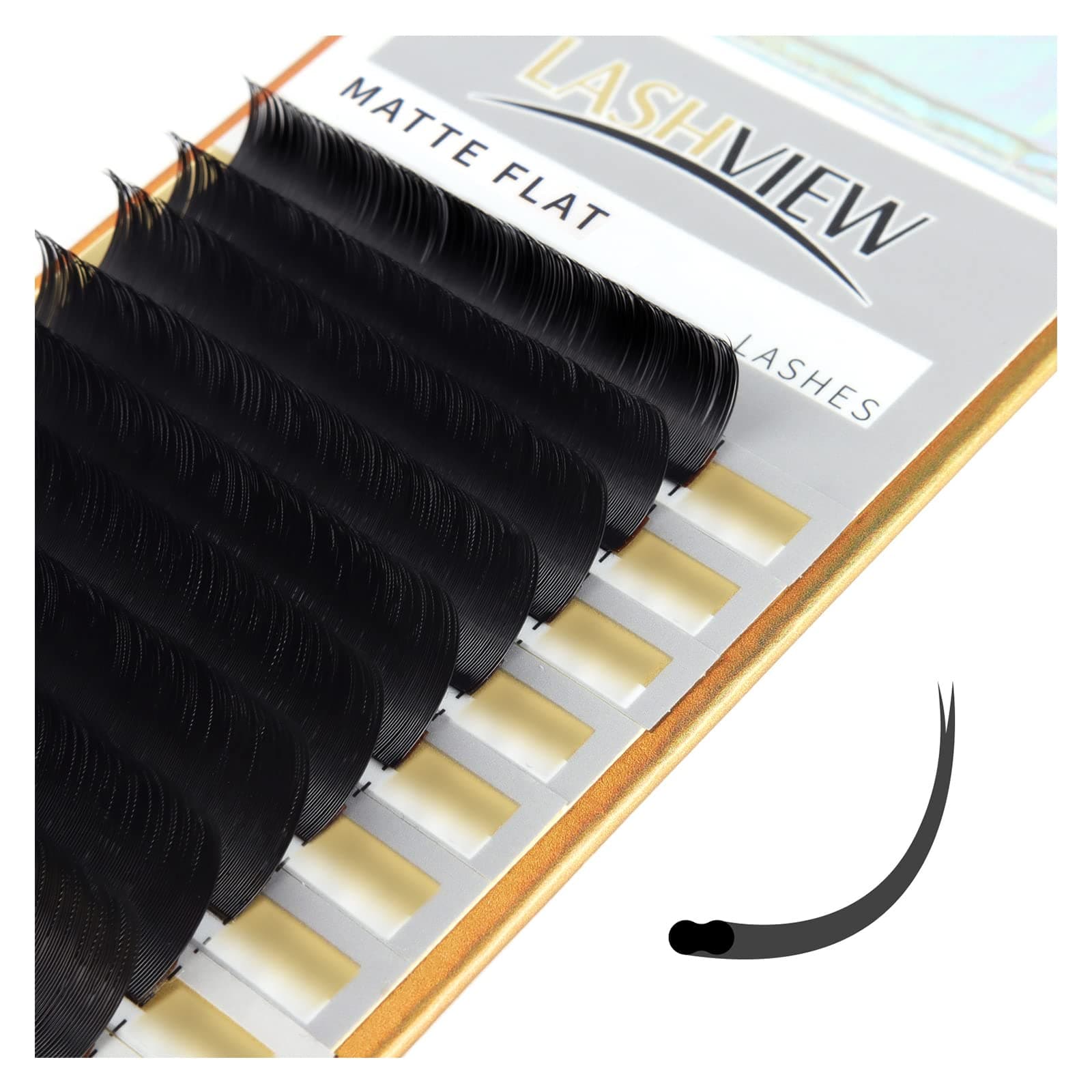 Eyelash Extensions,Ellipse Flat Eyelash Extensions 0.15mm C Curl 8-15mm Mixed Tray,Mink Black,Individual Lashes,Super Matte Extremely Soft Professional Salon Use