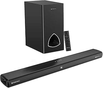 ZEB-JUKE BAR 9001 PRO DOLBY Bluetooth Home Theater Soundbar With Subwoofer Supporting Dolby Digital Plus, Wall Mount, USB, AUX, Optical IN, HDMI ARC & Remote Control. (120 Watt, 2.1 Channel)