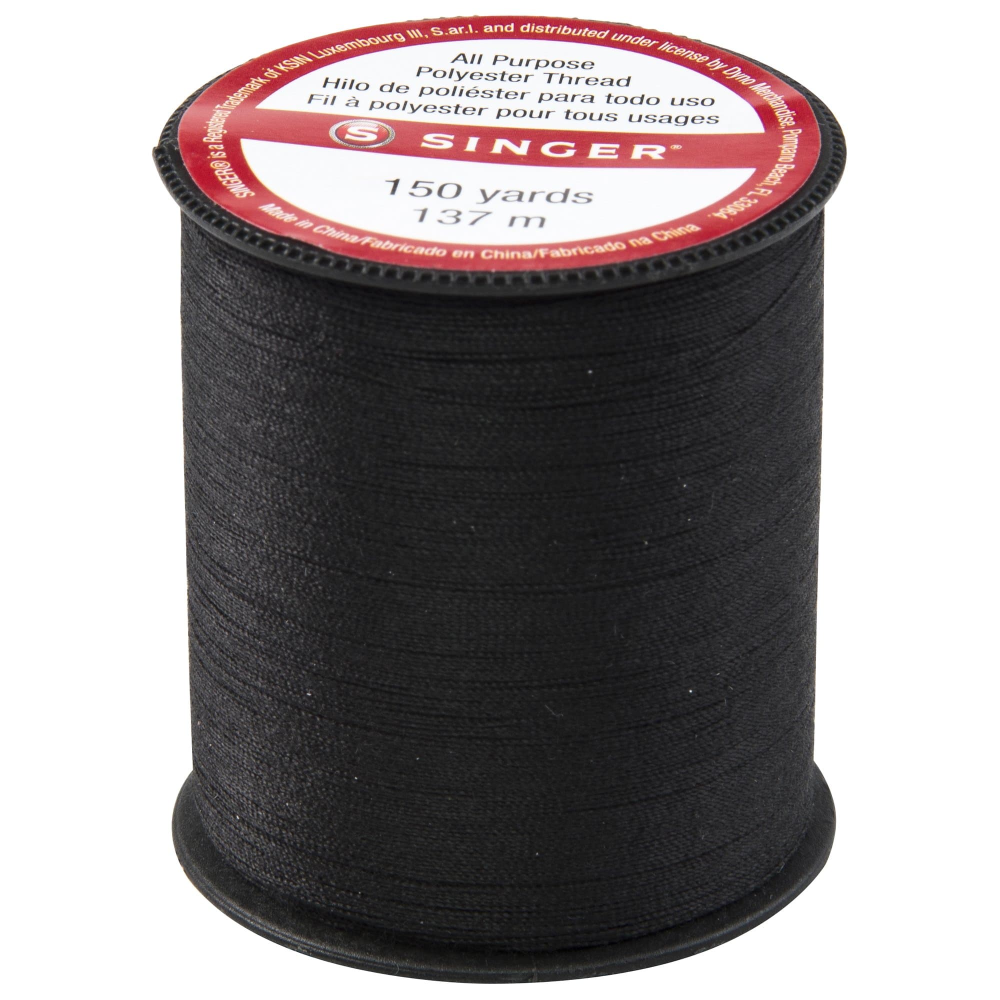Singer 60110All Purpose Polyester Thread, 150 Yards, Black