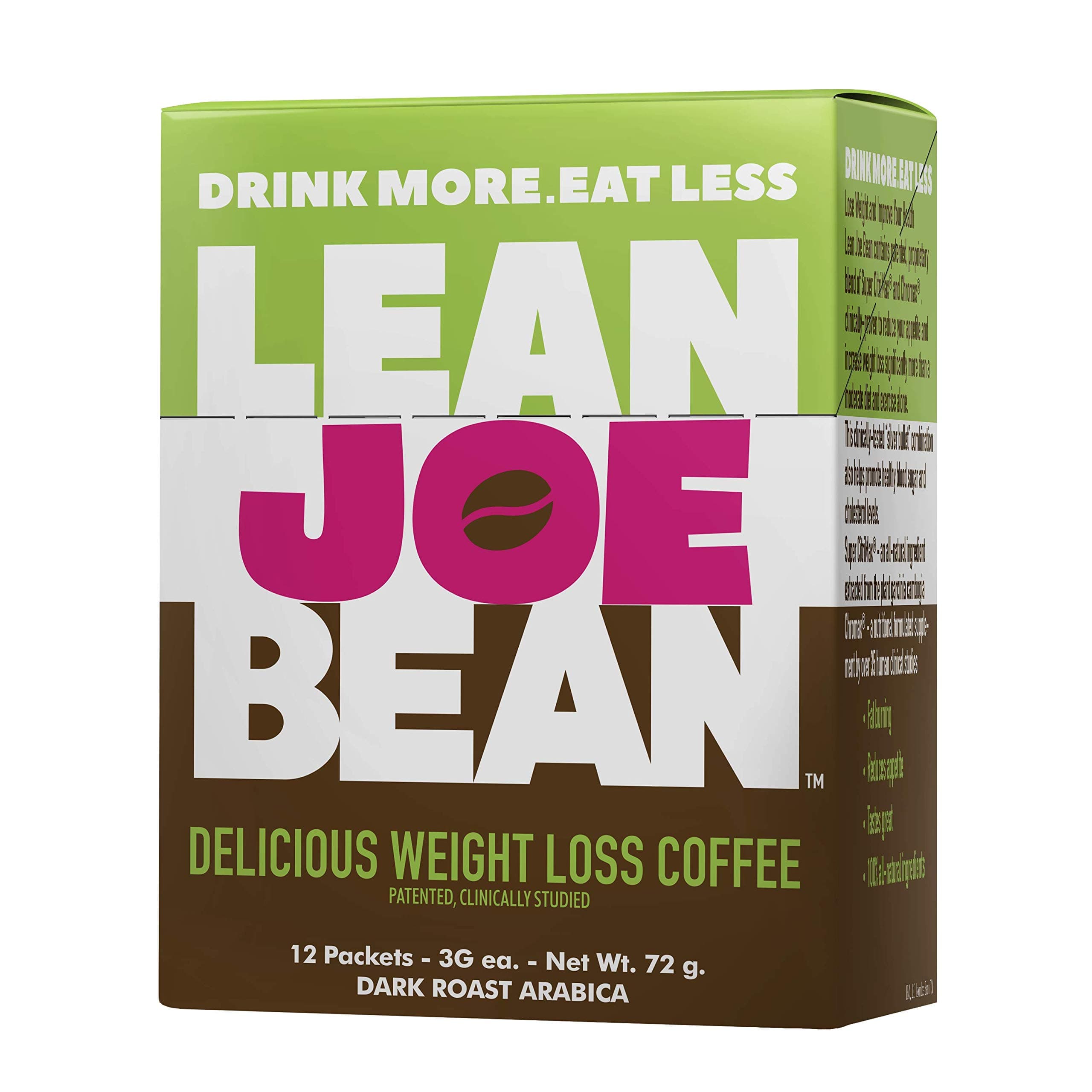 Lean Joe Bean Instant Coffee | from The Star Trainer on The Biggest Loser | Slimming & Detox Cleanse Blend | Keto Friendly Bulletproof Coffee | Dark Roast Arabica Coffee (12)