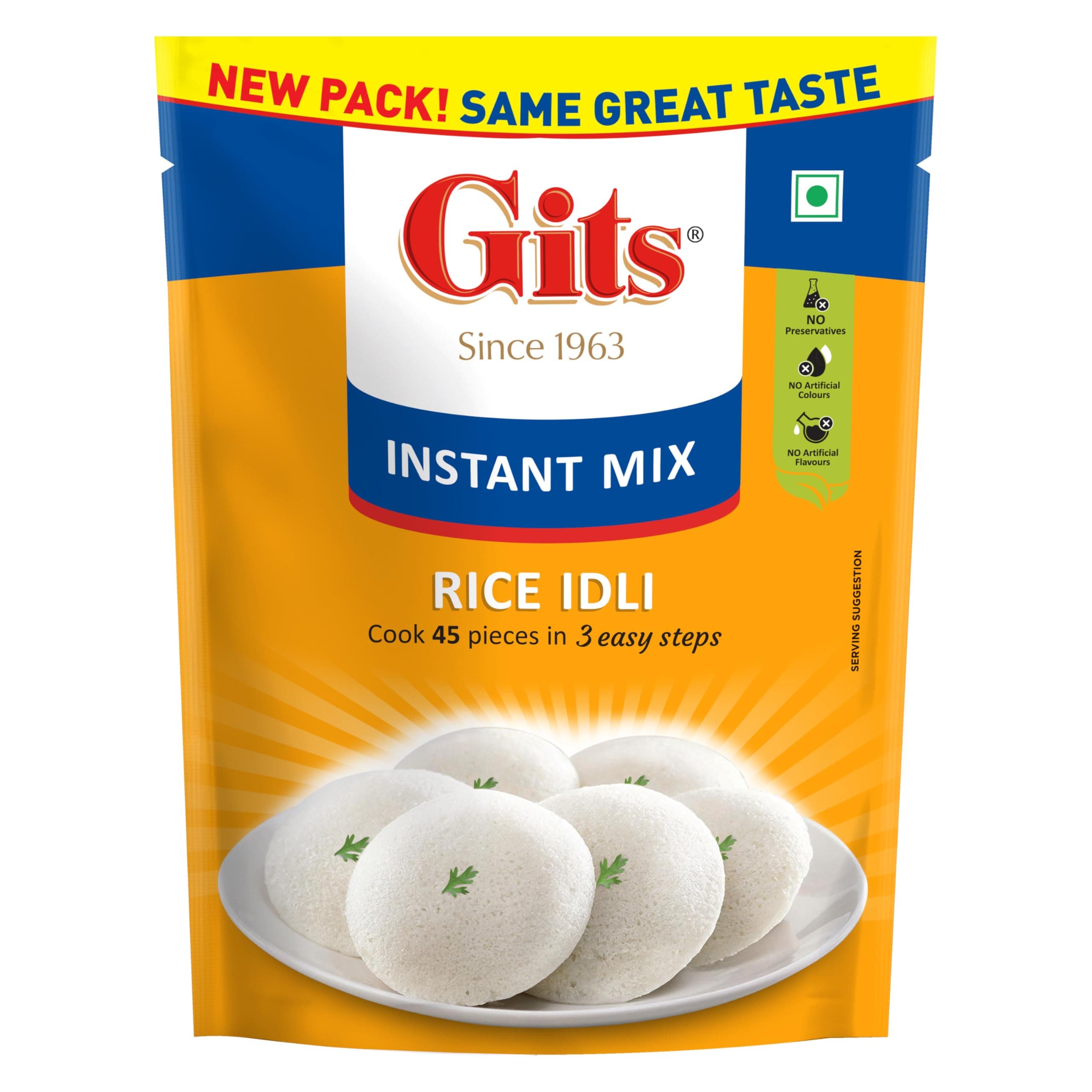 - Instant Rice Idli Breakfast Mix, Makes 45 Per Pack, Pure Veg, Authentic South Indian Breakfast Recipe, 500g