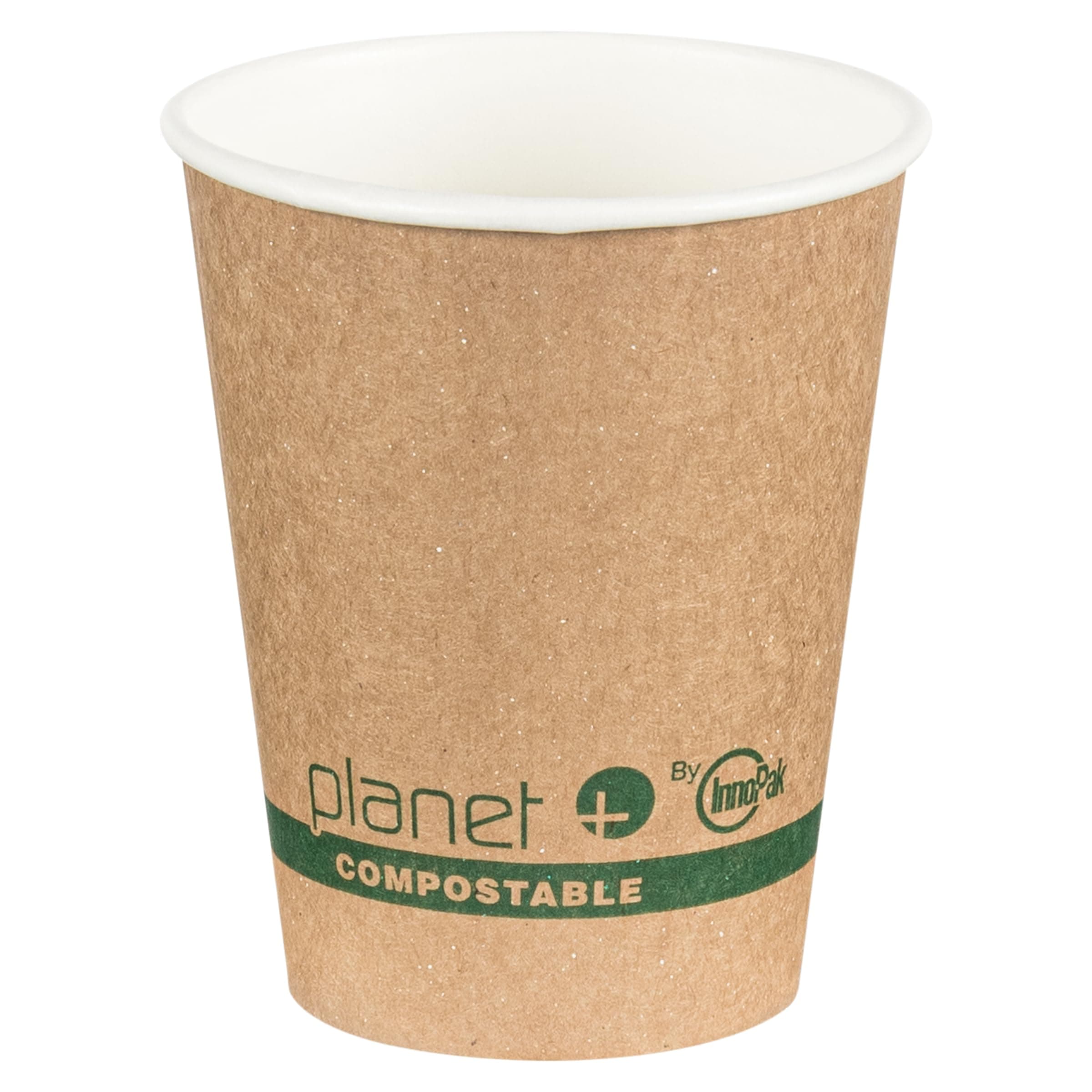 Planet+ 100% Compostable PLA Laminated Double-Wall Insulated Hot Cup, 12-Ounce, 1000-Count Case (PLC-12-DW)