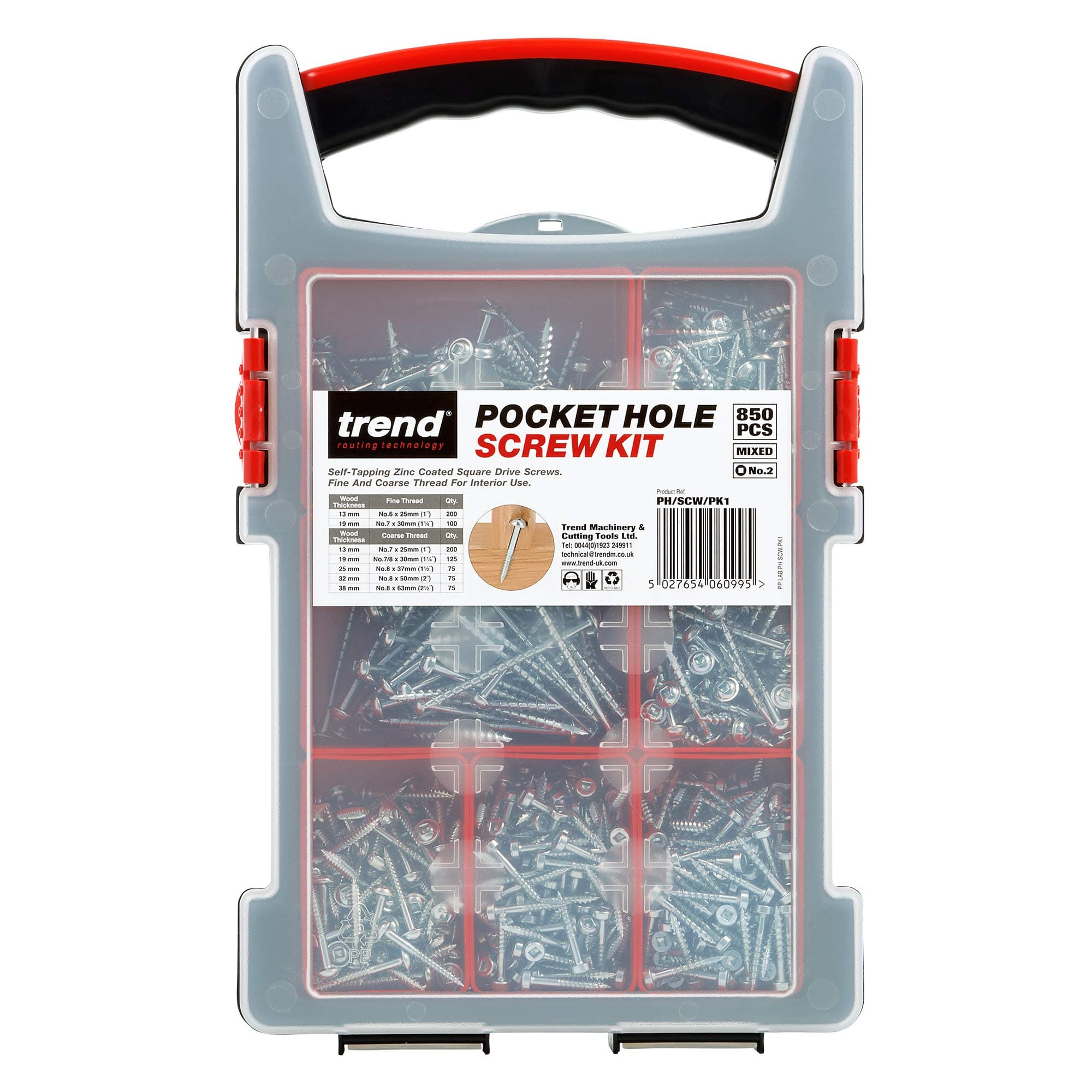 Trend Pocket Hole Screw Selection, PH/SCW/PK1