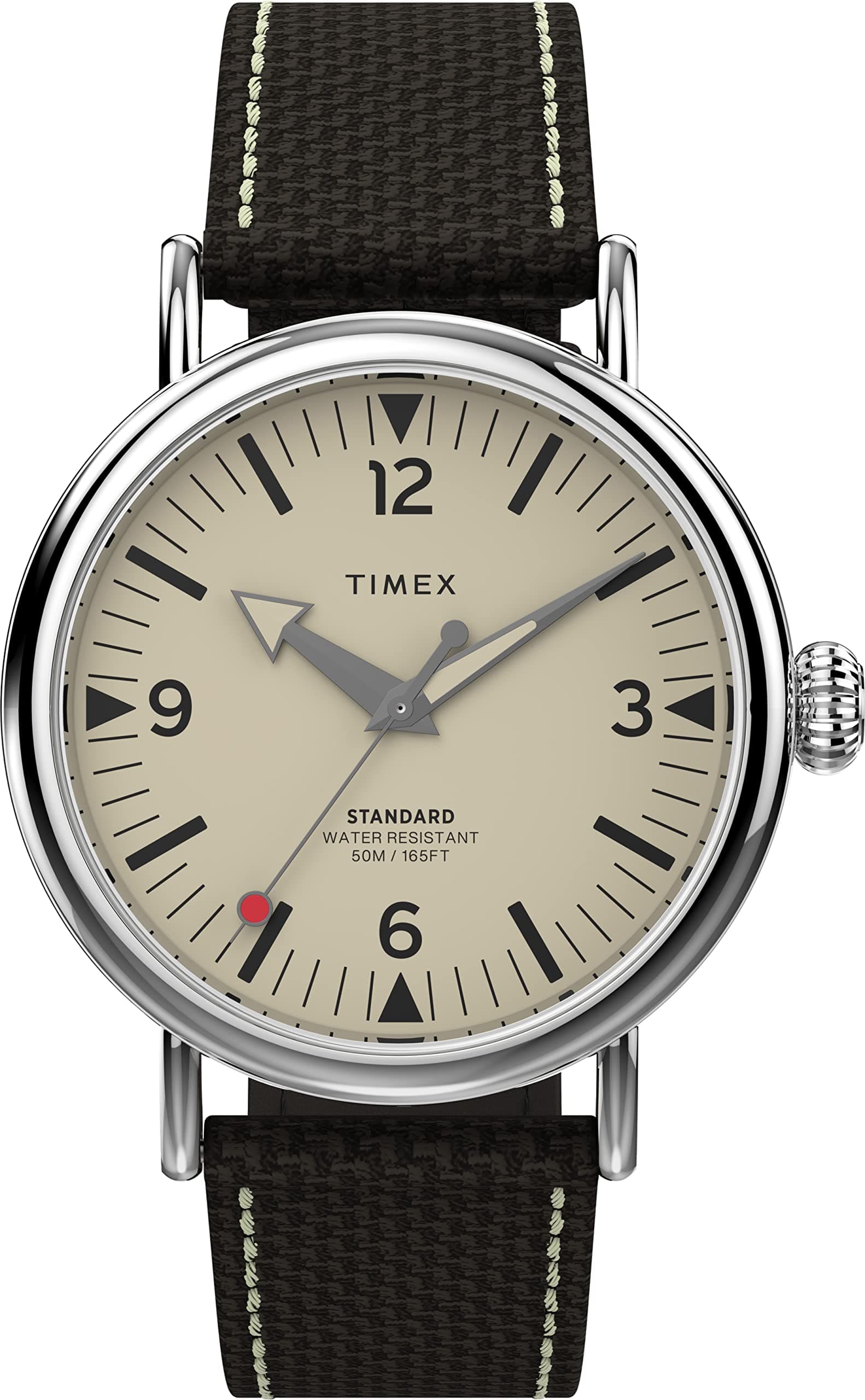 Timex 40 mm Standard 3-Hand Leather Combo Strap Watch