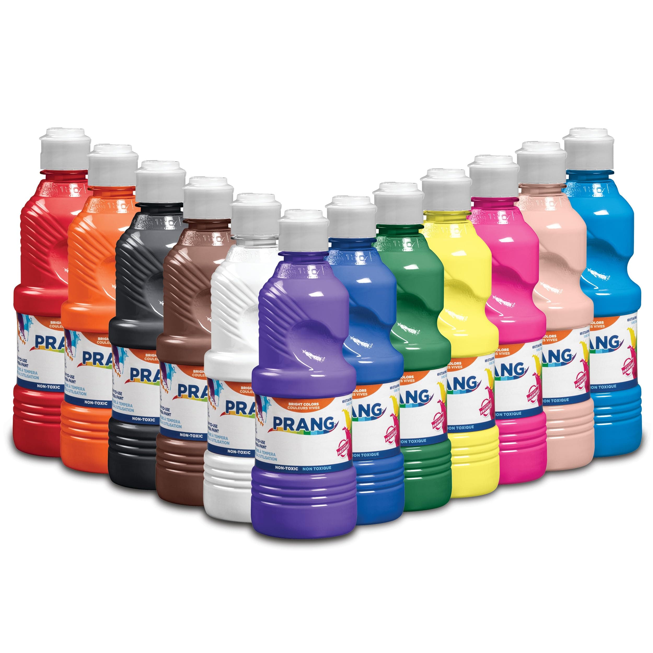 Ready-to-Use Tempera Paint, Assorted Colors, 16 Oz., 12 Count