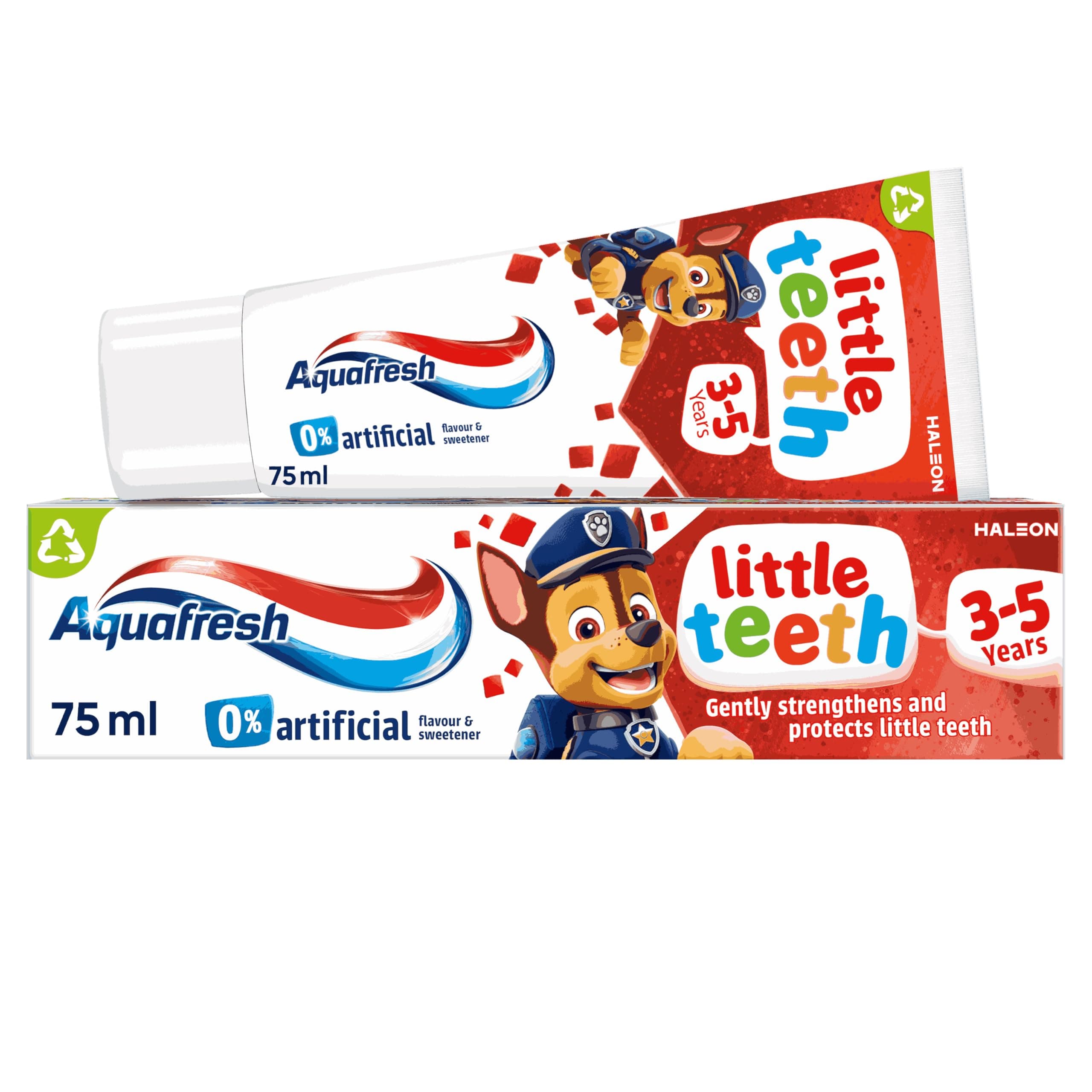 Aquafresh Paw Patrol Little Teeth 3-5 years, Kids toothpaste, Gently Strengthens and Protects Little Teeth, 75ml