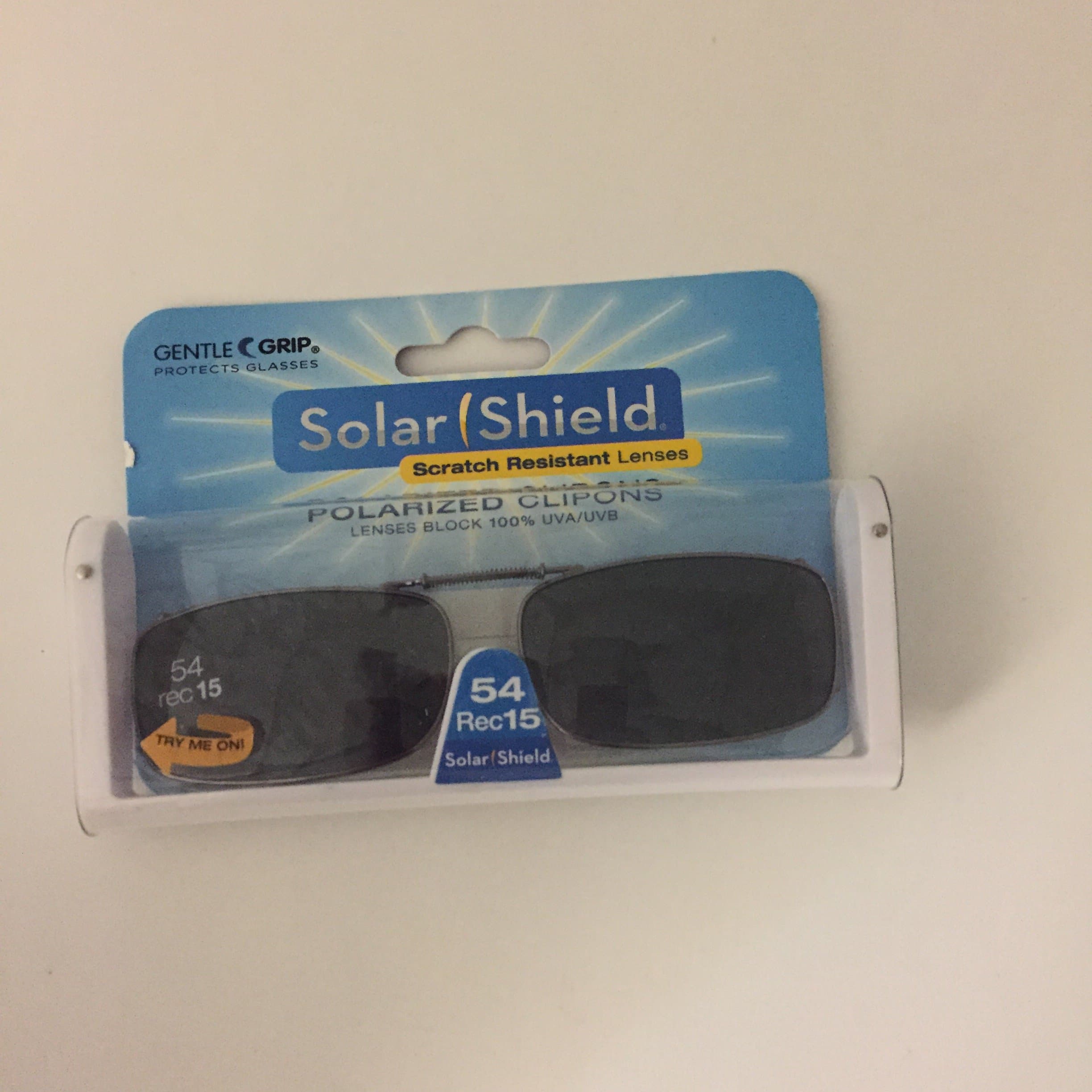 Solar Shield 54 Rec 15 Full Frame Polarized Clip on Glasses Blocks 100% Uva/uvb